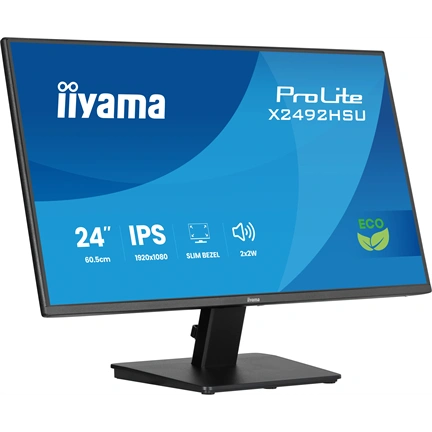 Iiyama ProLite X2492HSU-B1 monitor - 24", FHD, IPS, 120Hz, USB hub, fekete