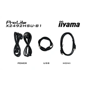 Iiyama ProLite X2492HSU-B1 monitor - 24", FHD, IPS, 120Hz, USB hub, fekete