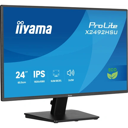 Iiyama ProLite X2492HSU-B1 monitor - 24", FHD, IPS, 120Hz, USB hub, fekete
