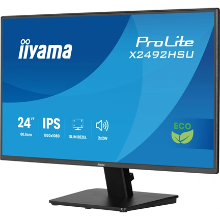Iiyama ProLite X2492HSU-B1 monitor - 24", FHD, IPS, 120Hz, USB hub, fekete