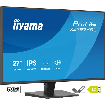 Iiyama ProLite X2797HSU-B1 monitor - 27", FHD, IPS, 120Hz, USB hub, fekete