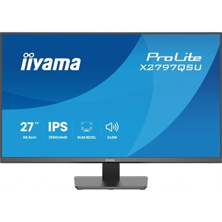 Iiyama ProLite X2797QSU-B1 monitor - 27", QHD, IPS, 75Hz, USB hub, fekete