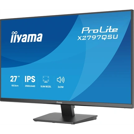 Iiyama ProLite X2797QSU-B1 monitor - 27", QHD, IPS, 75Hz, USB hub, fekete