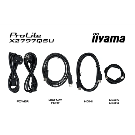 Iiyama ProLite X2797QSU-B1 monitor - 27", QHD, IPS, 75Hz, USB hub, fekete