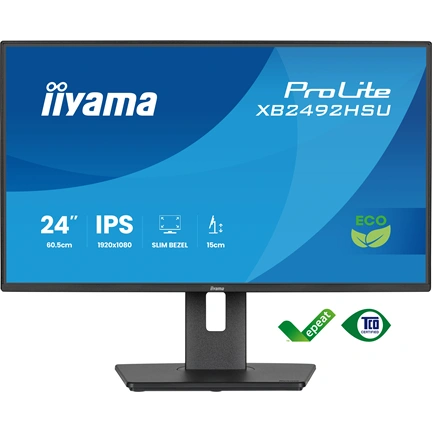 Iiyama ProLite XB2492HSU monitor - 24" FHD IPS, állítható magasságú, USB hub