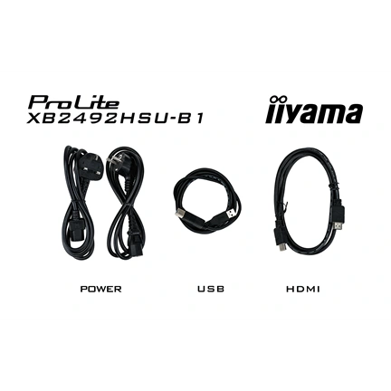 Iiyama ProLite XB2492HSU monitor - 24" FHD IPS, állítható magasságú, USB hub