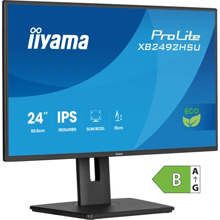 Iiyama ProLite XB2492HSU monitor - 24" FHD IPS, állítható magasságú, USB hub