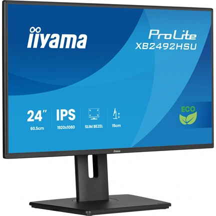 Iiyama ProLite XB2492HSU monitor - 24" FHD IPS, állítható magasságú, USB hub