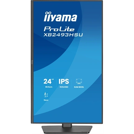 Iiyama ProLite XB2493HSU-B1 monitor - 23,8", FHD, IPS, 120Hz, USB hub, állatható magasság, pivot, fekete