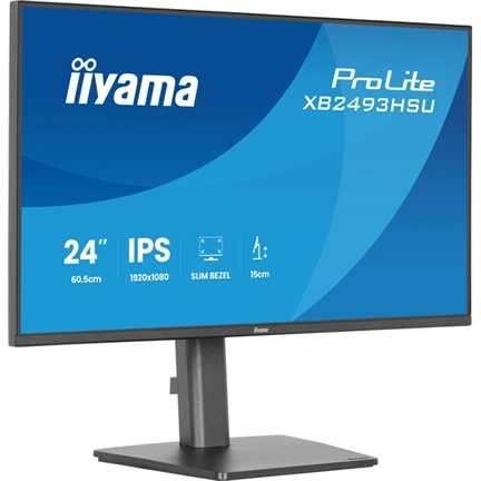 Iiyama ProLite XB2493HSU-B1 monitor - 23,8", FHD, IPS, 120Hz, USB hub, állatható magasság, pivot, fekete