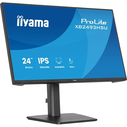 Iiyama ProLite XB2493HSU-B1 monitor - 23,8", FHD, IPS, 120Hz, USB hub, állatható magasság, pivot, fekete
