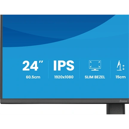 Iiyama ProLite XB2493HSU-B1 monitor - 23,8", FHD, IPS, 120Hz, USB hub, állatható magasság, pivot, fekete