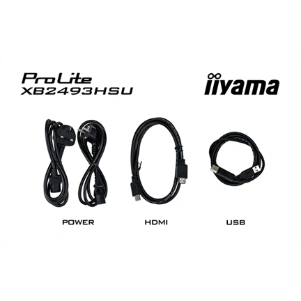 Iiyama ProLite XB2493HSU-B1 monitor - 23,8", FHD, IPS, 120Hz, USB hub, állatható magasság, pivot, fekete