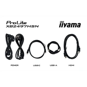 Iiyama ProLite XB2497HSN-B1 monitor - 24", FHD, IPS, 100Hz, USB-C, állítható magasság, pivot, fekete