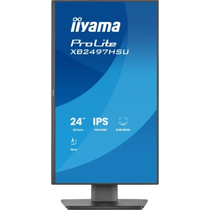 Iiyama ProLite XB2497HSU-B1 monitor - 23,8", FHD, IPS, 120Hz, USB hub, állítható magasság, pivot, fekete