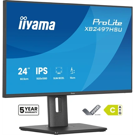 Iiyama ProLite XB2497HSU-B1 monitor - 23,8", FHD, IPS, 120Hz, USB hub, állítható magasság, pivot, fekete
