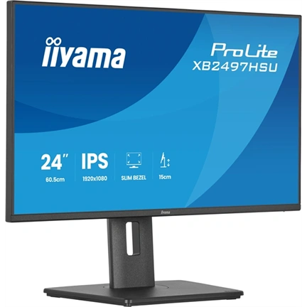 Iiyama ProLite XB2497HSU-B1 monitor - 23,8", FHD, IPS, 120Hz, USB hub, állítható magasság, pivot, fekete