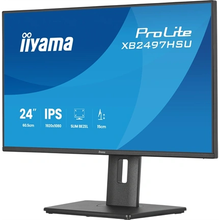 Iiyama ProLite XB2497HSU-B1 monitor - 23,8", FHD, IPS, 120Hz, USB hub, állítható magasság, pivot, fekete