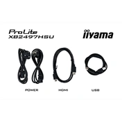 Iiyama ProLite XB2497HSU-B1 monitor - 23,8", FHD, IPS, 120Hz, USB hub, állítható magasság, pivot, fekete