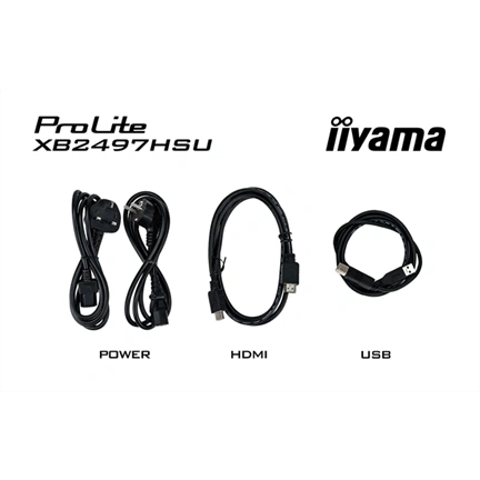 Iiyama ProLite XB2497HSU-B1 monitor - 23,8", FHD, IPS, 120Hz, USB hub, állítható magasság, pivot, fekete