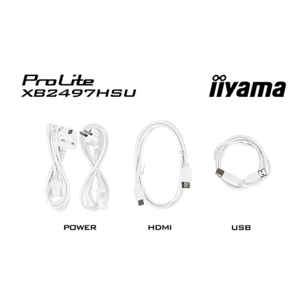 Iiyama ProLite XB2497HSU-W1 monitor - 23,8", FHD, IPS, 120Hz, USB hub, állítható magasság, pivot, fehér