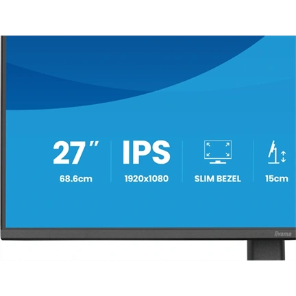 Iiyama ProLite XB2793HSU-B1 monitor - 27", FHD, IPS, 120Hz, USB hub, állatható magasság, pivot, fekete