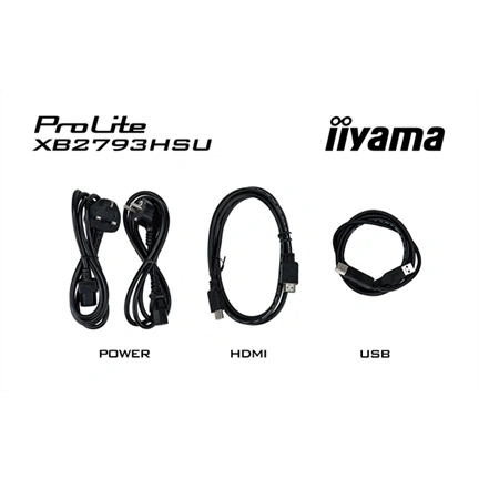 Iiyama ProLite XB2793HSU-B1 monitor - 27", FHD, IPS, 120Hz, USB hub, állatható magasság, pivot, fekete