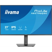 Iiyama ProLite XB2796QSC-B1 monitor - 27", QHD, IPS, 75Hz, USB-C, állatható magasság, pivot, fekete