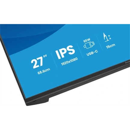 Iiyama ProLite XB2797HSN-B1 monitor - 27", FHD, IPS, 100Hz, USB-C, állítható magasság, pivot, fekete