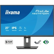 Iiyama ProLite XB2797QSN-B1 monitor - 27", QHD, IPS, 75Hz, USB-C, állítható magasság, pivot, fekete