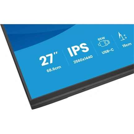 Iiyama ProLite XB2797QSN-B1 monitor - 27", QHD, IPS, 75Hz, USB-C, állítható magasság, pivot, fekete