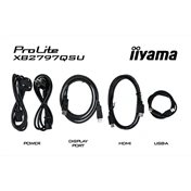 Iiyama ProLite XB2797QSU-B1 monitor - 27", QHD, IPS, 75Hz, USB hub, állítható magasság, pivot, fekete