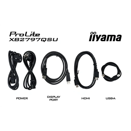 Iiyama ProLite XB2797QSU-B1 monitor - 27", QHD, IPS, 75Hz, USB hub, állítható magasság, pivot, fekete