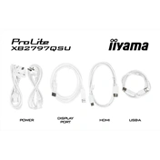 Iiyama ProLite XB2797QSU-W1 monitor - 27", QHD, IPS, 75Hz, USB hub, állítható magasság, pivot, fehér
