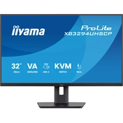 Iiyama ProLite XB3294UHSCP-B1 monitor - 31,5", UHD, VA, USB-C, KVM, állatható magasság, pivot, fekete