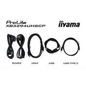 Iiyama ProLite XB3294UHSCP-B1 monitor - 31,5", UHD, VA, USB-C, KVM, állatható magasság, pivot, fekete