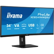 Iiyama ProLite XCB3494WQSU-B1 monitor 34" UWQHD hajlított 1500R VA 120Hz, USB-C hub, 2x5W