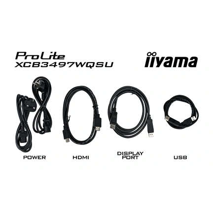 Iiyama ProLite XCB3494WQSU-B1 monitor 34" UWQHD hajlított 1500R VA 120Hz, USB-C hub, 2x5W