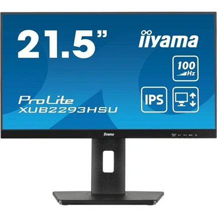 Iiyama ProLite XUB2293HSU-B7 monitor - 21,5" FHD IPS 100Hz, pivot, elfordítható, állítható magasságú, USB hub