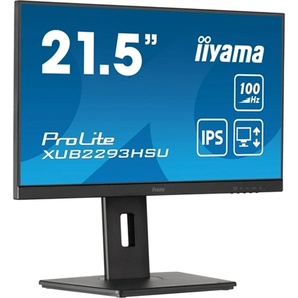 Iiyama ProLite XUB2293HSU-B7 monitor - 21,5" FHD IPS 100Hz, pivot, elfordítható, állítható magasságú, USB hub