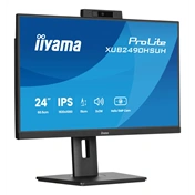 Iiyama ProLite XUB2490HSUH-B2 monitor - 23,8" FHD IPS, Windows Hello webkamera, állítható magasság, pivot