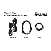 Iiyama ProLite XUB2490HSUH-B2 monitor - 23,8" FHD IPS, Windows Hello webkamera, állítható magasság, pivot