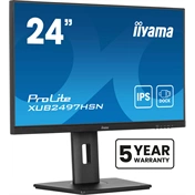 Iiyama ProLite XUB2497HSN-B2 monitor - 23,8" FHD IPS 100Hz, USB-C dokkoló, LAN, állítható magasság, pivot