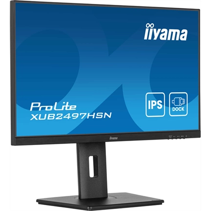 Iiyama ProLite XUB2497HSN-B2 monitor - 23,8" FHD IPS 100Hz, USB-C dokkoló, LAN, állítható magasság, pivot