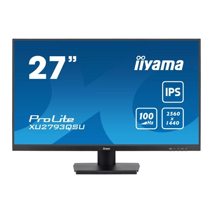 Iiyama ProLite XUB2793QSU-B7 monitor - 27" QHD IPS 100Hz Adaptive Sync, állítható magasság, pivot, USB hub