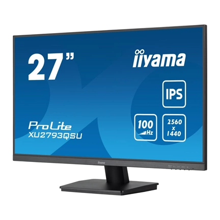 Iiyama ProLite XUB2793QSU-B7 monitor - 27" QHD IPS 100Hz Adaptive Sync, állítható magasság, pivot, USB hub