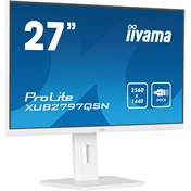 Iiyama ProLite XUB2797QSN-W2 monitor - 27" QHD IPS 100Hz, USB-C dokkoló, LAN, állítható magasság, pivot, fehér