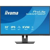 Iiyama ProLite XUB3297QSNP-B1 monitor - 32" QHD IPS 100Hz, USB-C dokkoló, KVM, állítható magasság, pivot