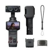 Insta360 Luna Ultra két objektíves akciókamera - Cosmic Black, Standard Bundle
