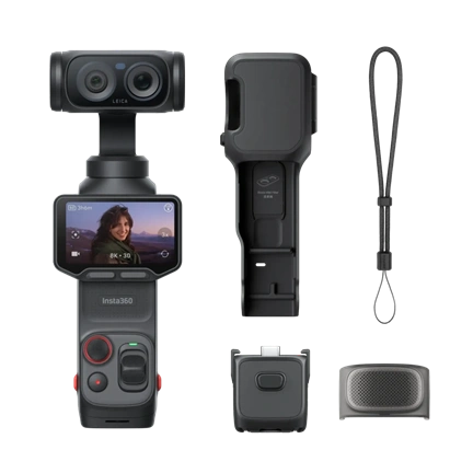 Insta360 Luna Ultra két objektíves akciókamera - Cosmic Black, Standard Bundle